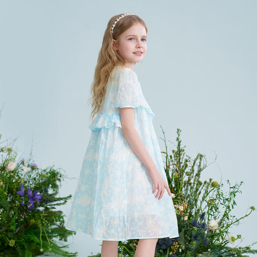 mettekids儿童连衣裙2025夏季新款女童洋气甜美碎花裙纯棉A版裙子 商品图4