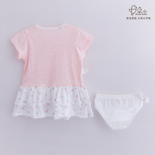 【裙子两件套】卓儿轻薄婴儿女童夏季连衣裙女宝宝短袖裙子 商品图2