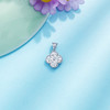 【限时8.8折】【线上铂金馆】PT950 #碎碎冰 【精品】铂金空心碎碎冰小幸福幸运四叶草吊坠（面宽约12.4*10.6mm)(BFPTDZ00020)预售产品下单后不退款不退货不换货不补差价) 商品缩略图0