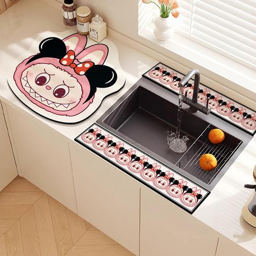 💥【垚森之家Labubu硅藻泥沥水垫】深度体验：🌸告别湿漉漉！高颜值+黑科技让厨房秒变治愈空间💖 没用它之前厨房总会☺️因为洗蔬菜水果洗碗的时候 商品图2