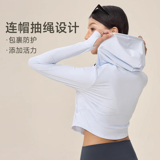 跃牌【欲动春风】系列 莱卡瑜伽外套女秋冬连帽拉链运动开衫42626 商品图2