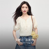 【周末秒杀】熙世界法式雪纺衬衫女夏季2025新款女装轻盈气质短袖绣花小衫上衣 商品缩略图1