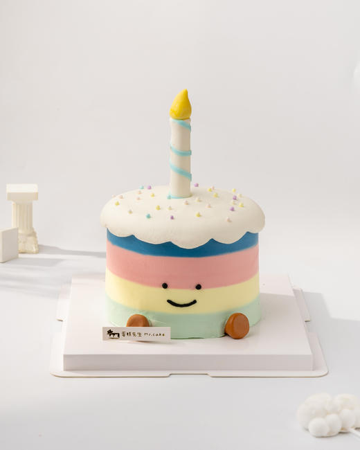 彩色Jelly cat 生日蛋糕（百分百进口动物奶油） 商品图0