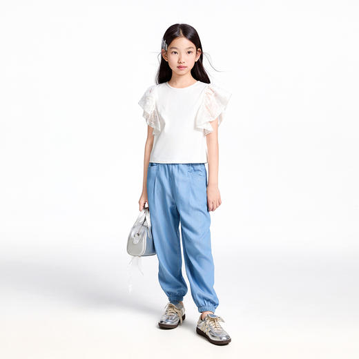 女童全腰牛仔单裤夏季新款安奈儿童装实体店同款AG526671 商品图3