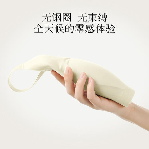 粉底液隐形时尚缎面高级法式三角兔耳杯内衣女轻薄透气无钢圈文胸玉泽流光 商品图6