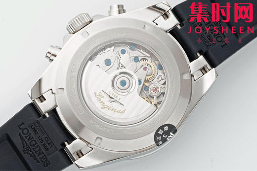 AF浪琴康卡斯计时系列 康卡斯悦动计时 男士腕表 胶带款 表径42mm 商品图5