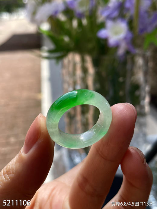 高冰种飘翠玉扳指【5211106】圈口13.5~具体价格微信咨询 商品图4