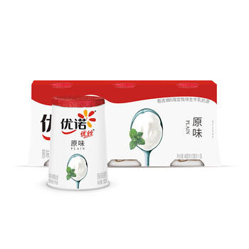 优诺（yoplait）优丝原味酸奶135g*8杯  家庭装 营养早餐 低温酸奶牛奶 商品图2