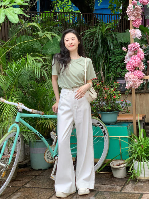 【百图lulu定制】【桑蚕丝T恤】圆领 正肩  黑科技 凉感桑蚕丝  短袖T恤 商品图13