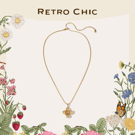 Garden of Eden 伊甸园系列 | 金/银丝四瓣花吊坠 商品图3