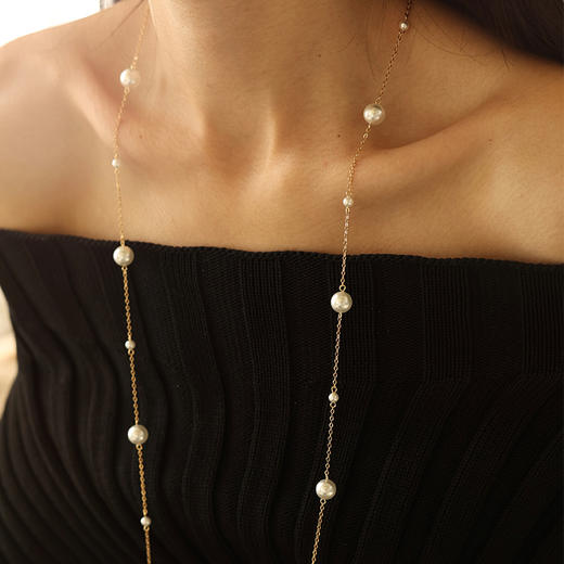 Garden of Eden 伊甸园系列 | 金丝繁星贝珠项链 商品图3