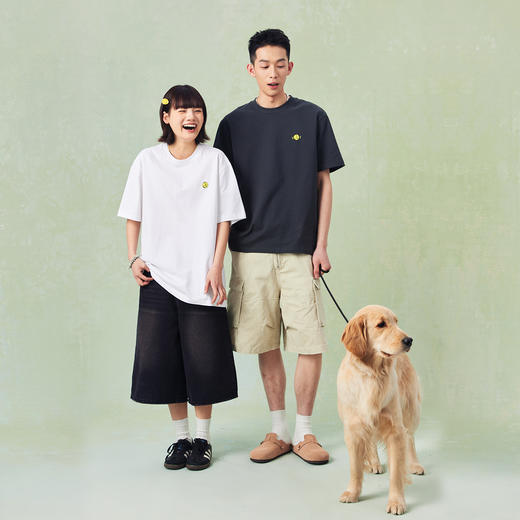 NPC潮牌CC系列纯棉钱袋刺绣立体发泡印花短袖情侣夏CC42TE01 商品图0