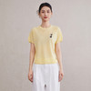 「自」全新升级【铂金会员238/天猫319/差价81】(43347)洛诗琳圆领插肩袖刺绣T恤2025夏季简约百搭气质减龄针织上衣 商品缩略图3