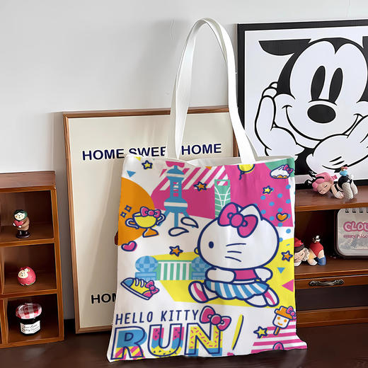 【YW】无忧购【甄选】 kitty猫帆布包可爱凯蒂猫大容量学生单肩包卡通手提袋KT02（截单后3-5天发货） 商品图8