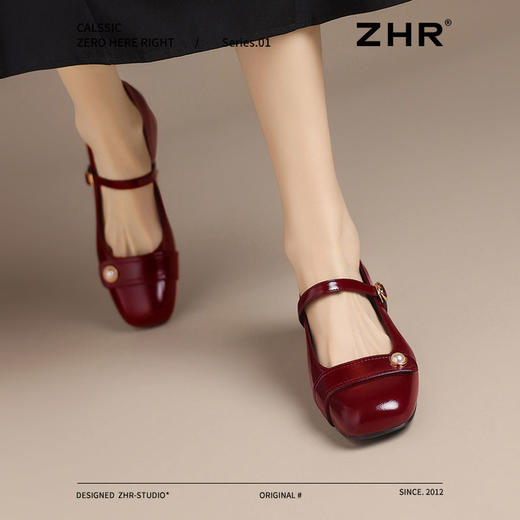 ZHR法式玛丽珍鞋女2025春季新款法式粗跟小皮鞋婚鞋复古百搭单鞋 商品图8