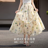 熙世界通勤度假碎花半身裙女2025夏季新款植物印花a字长裙蛋糕裙 商品缩略图1
