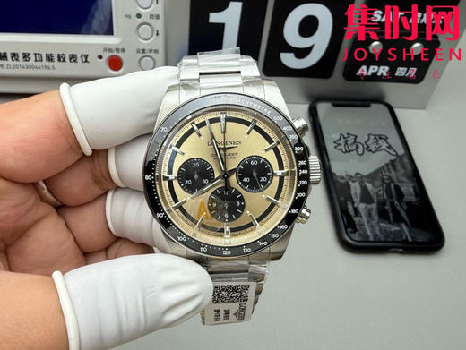 AF浪琴康卡斯计时系列 康卡斯悦动计时 男士腕表 钢带款 表径42mm 商品图0