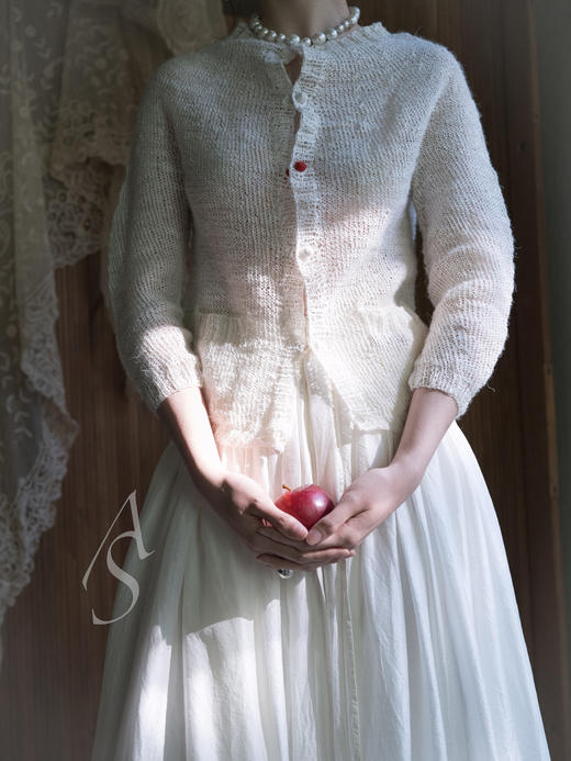 Daniela Gregis  米白色手织亚麻针织开衫 商品图2