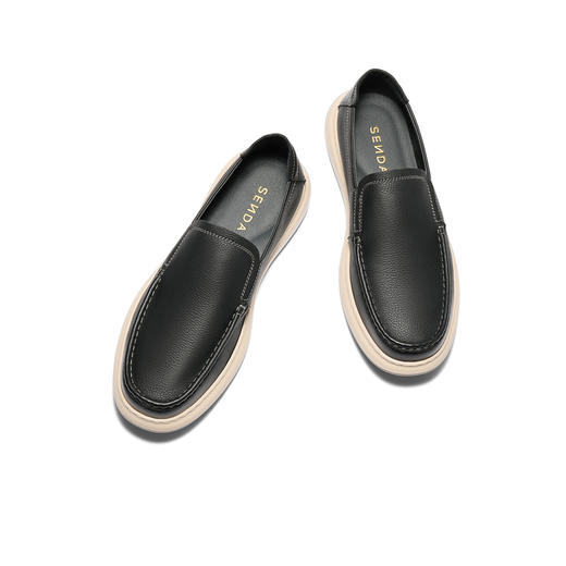 【云粉节】BF楼 森达休闲皮鞋2025秋季新款一脚蹬舒适乐福休闲鞋1YF01吊牌价1099活动价539 商品图1