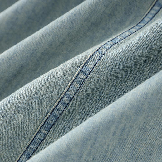 「高货wl」全新升级【铂金会员339/天猫459/差价120】(81713)洛诗琳港风复古怀旧牛仔连衣裙2025夏季无袖法式收腰长裙 商品图3