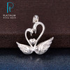 【限时8.8折】【线上铂金馆】PT950 【国际铂金协会】铂金爱心双天鹅吊坠(BDZ00075)预售产品下单后不退款不退货不换货不补差价) 商品缩略图0