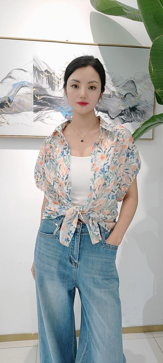58J559韩版天丝印花短袖，均码 商品图0