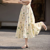 熙世界通勤度假碎花半身裙女2025夏季新款植物印花a字长裙蛋糕裙 商品缩略图3