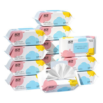 蓝漂湿巾RO纯水80抽*12包洁肤柔湿巾湿巾湿用擦脸巾源头直发包邮 /家庭清洁/纸品 /清洁纸品 /湿巾 商品图5