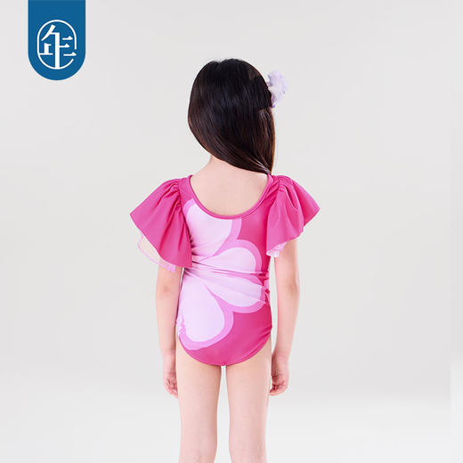 年衣童装连体泳衣2025年夏季新款飞袖圆领高颜值花漾假日泳装 商品图4