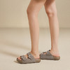 千百度魔术贴勃肯鞋女款厚底复古露趾外穿沙滩凉拖鞋A25301302 商品缩略图4