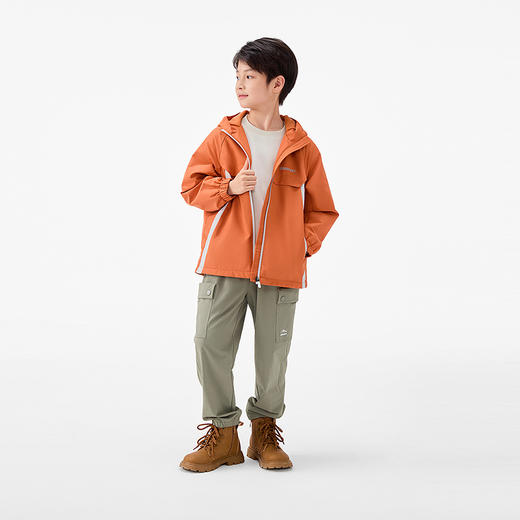 森马儿童外套2025秋季新款防风三防舒服衣加绒连帽上衣男童户外风 商品图2