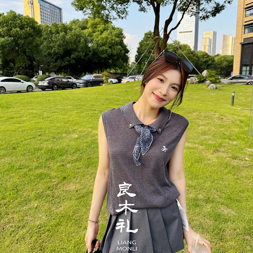 【预售7天】良木礼无袖针织衫（丝巾）（69610） 商品图4