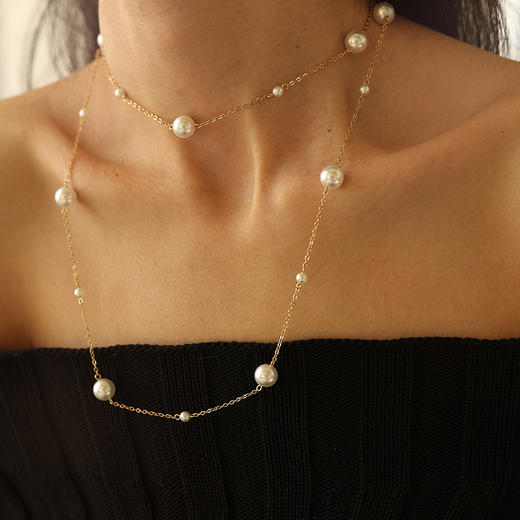 Garden of Eden 伊甸园系列 | 金丝繁星贝珠项链 商品图2