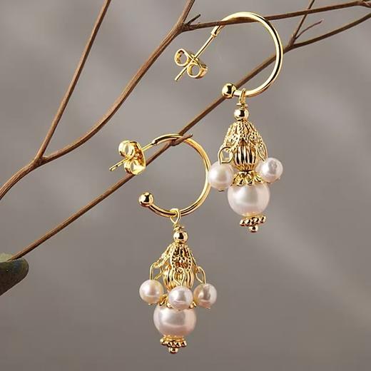 故宫 珠光璀璨珍珠耳环 商品图3