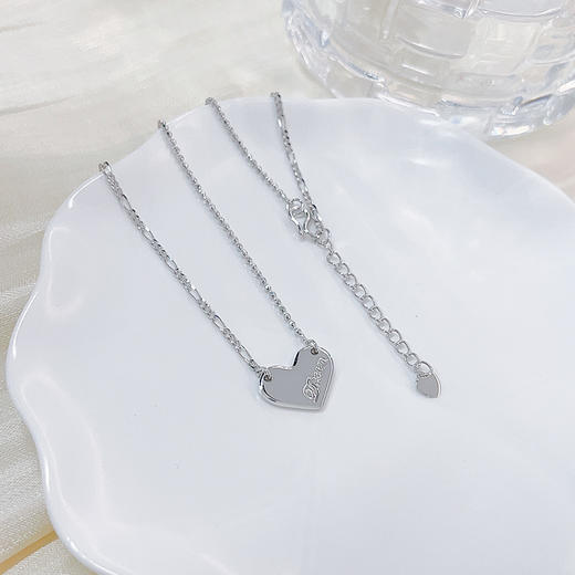 【限时8.8折】【线上铂金馆】PT950 #怦然心动 铂金实心AB调节爱心心形套链(PTTL00153)预售产品下单后不退款不退货不换货不补差价) 商品图0