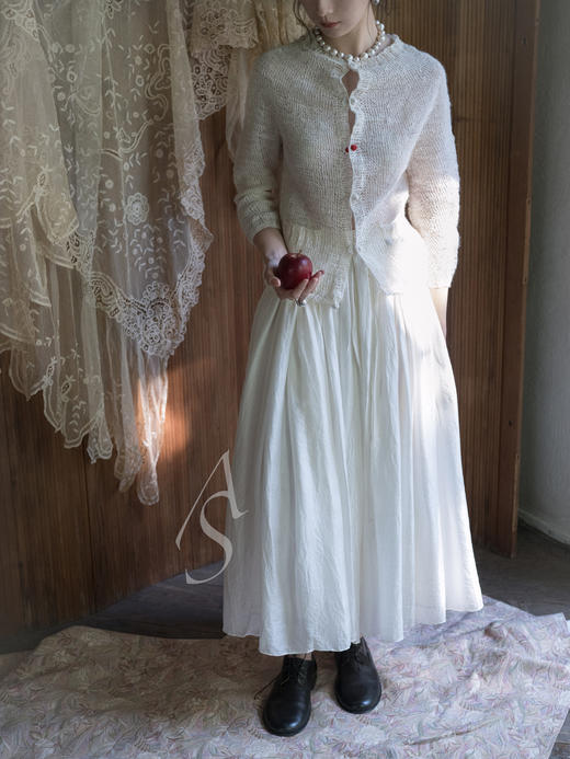 Daniela Gregis  米白色手织亚麻针织开衫 商品图3