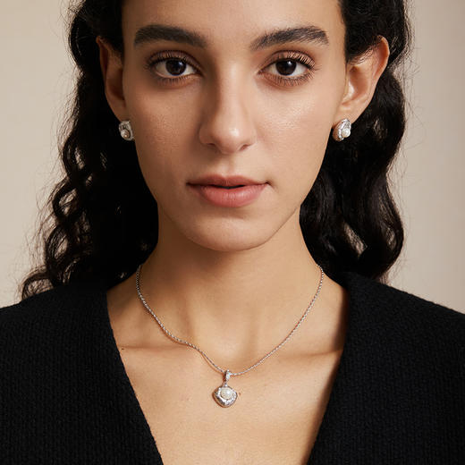 RetroChic意大利复古时尚首饰 金丝珍珠吊坠（2色可选） 商品图1