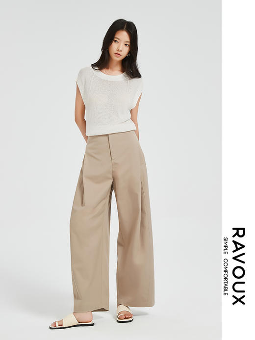 272169927侧打褶长裤 商品图3