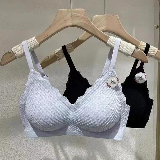买1送1 无痕美背蕾丝文胸内衣女小胸聚拢防下垂亲肤舒适薄款无钢圈文胸罩 商品图3