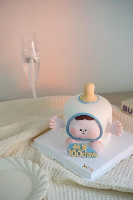 奶瓶 百天 周岁蛋糕（文字可备注更改） 商品图2