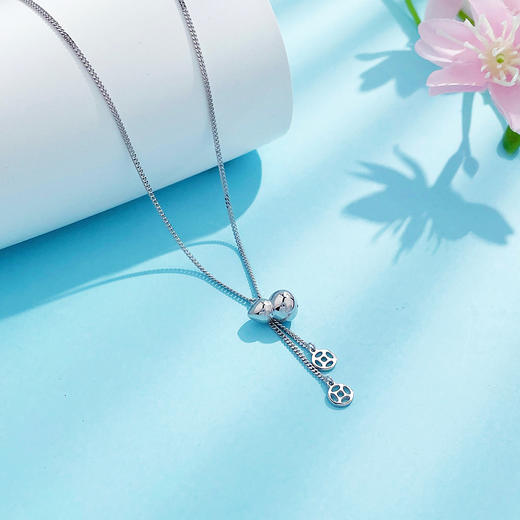 【限时8.8折】【线上铂金馆】PT950 #葫芦 #招财纳福 铂金空心调节福禄双至铜钱造型金币流苏葫芦套链(PTTL00050)预售产品下单后不退款不退货不换货不补差价) 商品图1