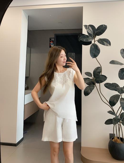 姹弥Charming·重工蕾丝亚麻套装，素净雅致，简约透气【G】 商品图6