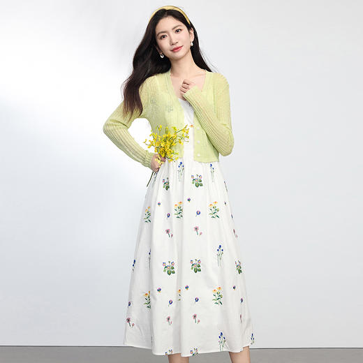 【专属特价】熙世界轻薄防晒针织小开衫女夏季2025年新款短款外搭披肩罩衫上衣 商品图3