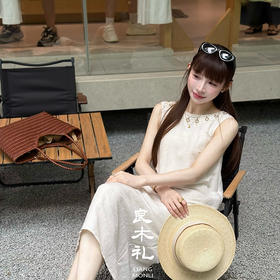 【预售7天】良木礼真丝亚麻连衣裙（3292）