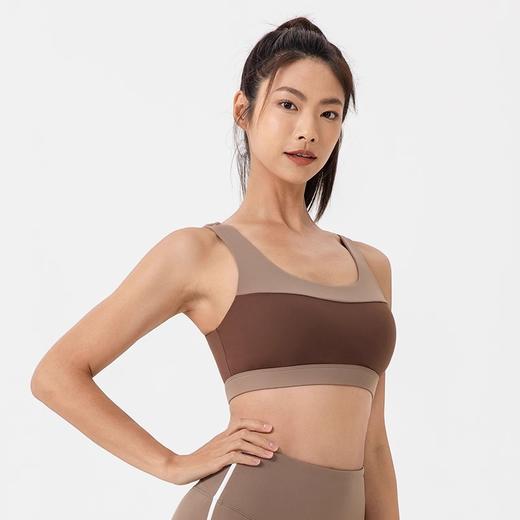 跃牌【欲动春风】系列 莱卡瑜伽背心撞色拼接裸感高弹运动文胸42756 商品图4