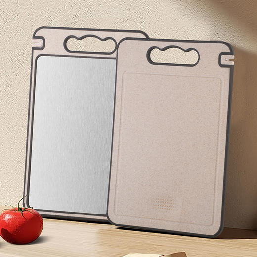 覆钛麦纤维双面菜板，不会发霉，双面随时换，生熟分开切，防串味【G】 商品图0