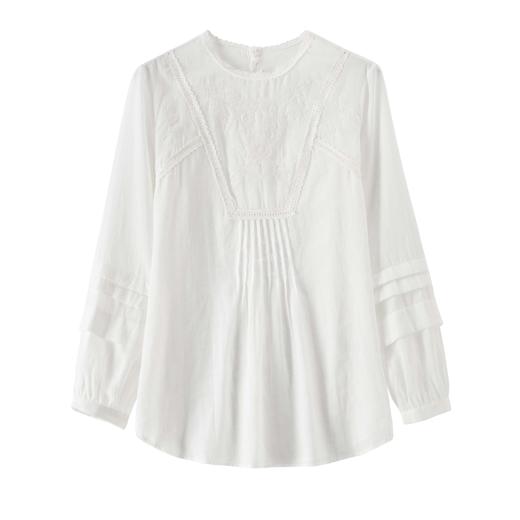 「K」洛诗琳50633法式蕾丝衬衫2025夏季蕾丝刺绣镂空上衣10403 商品图2