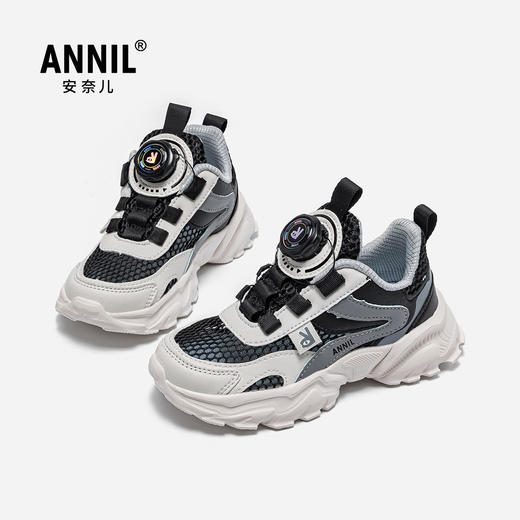 ANNIL/安奈儿休闲百搭旋钮透气网面运动软底鞋HM5205330 商品图1