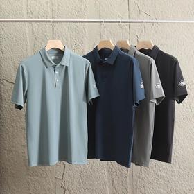 科技锦氨蜂窝肌理快干薄款免烫抗皱弹性男士休闲运动POLO衫