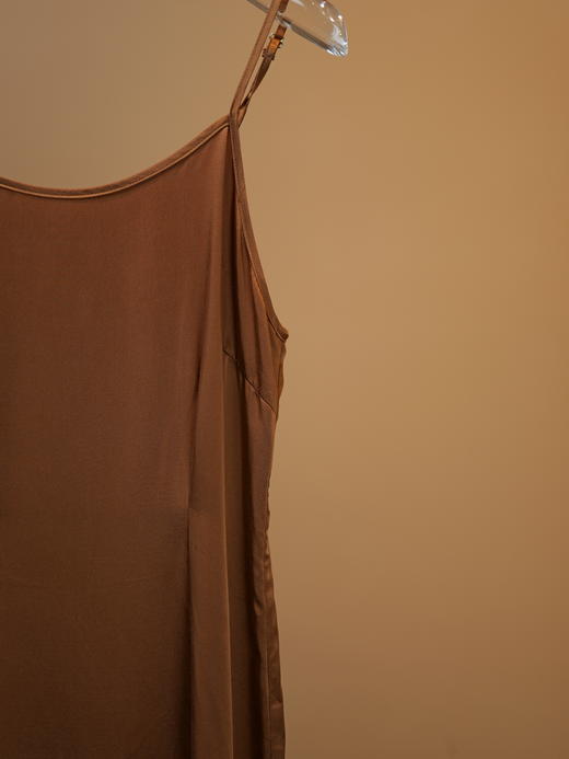 漫物记打底真丝长吊带橙红XYS-W127 商品图1